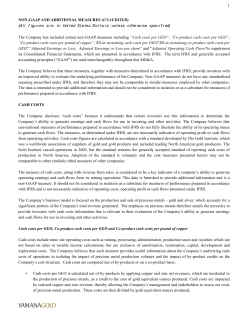 1 NON-GAAP AND ADDITIONAL MEASURES