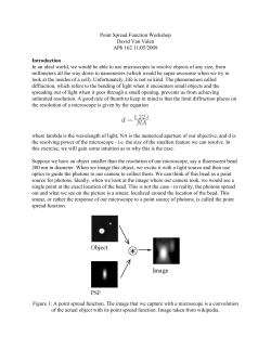 Point Spread Function Workshop