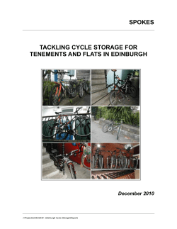 Tackling Cycle Storage in Tenements Flats in Edinburgh