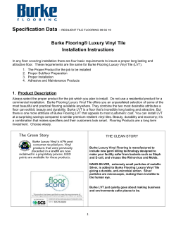 Burke Flooring® Luxury Vinyl Tile Installation Instructions