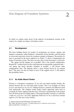 One Degree of Freedom Systems