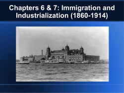 Immigration and Industrialization