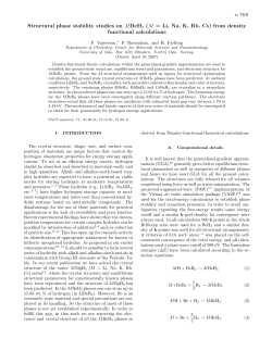 (M = Li, Na, K, Rb, Cs) from density functional calculations