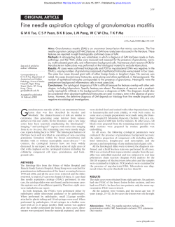 Fine needle aspiration cytology of granulomatous mastitis