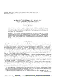 Learning about critical phenomena from scribbles and sandpiles\*
