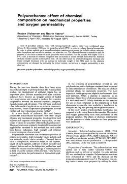 Polyurethanes: effect of chemical composition on
