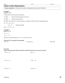 Factor Linear Expressions