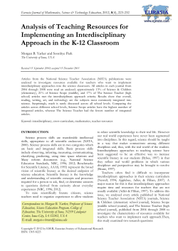 Analysis of Teaching Resources for Implementing an