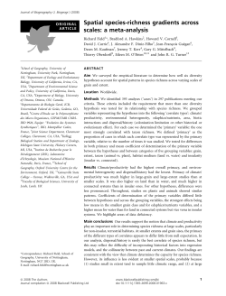 Spatial species-richness gradients across scales - MiVEGEC