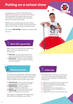 Secondary Schools Putting on a Show