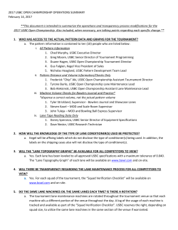 2017 USBC Open Championships lane pattern