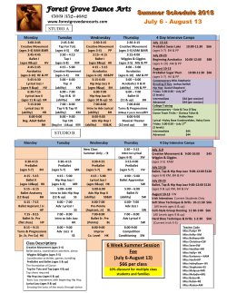 FFFooorrreeesssttt GGGrrrooovvveee DDDaaannnccceee AAArrrtttsss