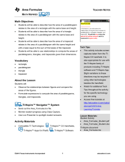 Teacher Notes PDF - TI Education