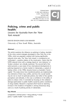 Policing, crime and public health