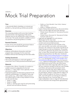 Mock Trial Preparation