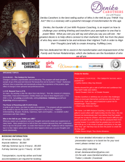 Denika Carothers Speaker One