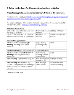 Fees for Planning Applications