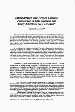 Intermarriage and French Cultural Persistence in