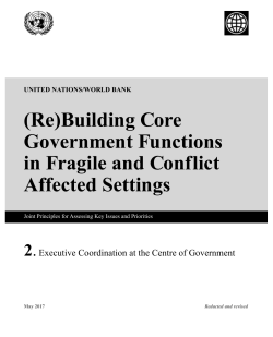 (Re)Building Core Government Functions in Fragile and Conflict