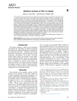 Metabolic Acidosis of CKD: An Update