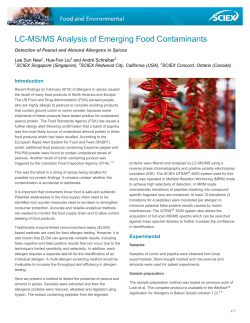 LC-MS/MS Analysis of Emerging Food Contaminants