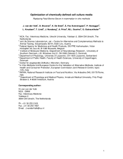 Optimization of chemically defined cell culture media