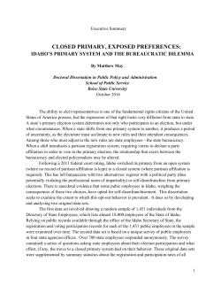 CLOSED PRIMARY, EXPOSED PREFERENCES: