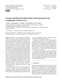 Seasonal and diurnal trends in black carbon properties and co