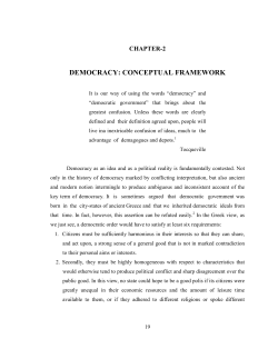 democracy: conceptual framework