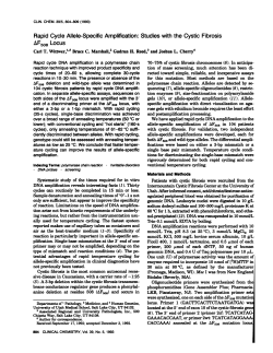 Rapid Cycle Allele-Specific Amplification: Studies with the Cystic