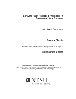 Software Fault Reporting Processes in Business-Critical