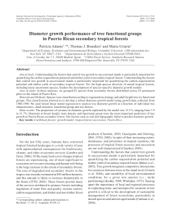 Diameter growth performance of tree functional groups