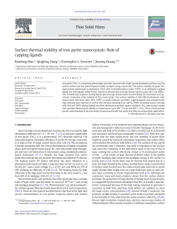 Surface thermal stability of iron pyrite nanocrystals