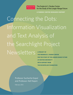 Connecting the Dots: Information Visualization and Text Analysis of
