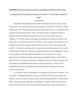 Looking for the Good Man in Flannery O`Connor`s &ldquo;A Good Man Is