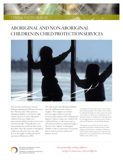 aboriginal and non-aboriginal children in child protection services