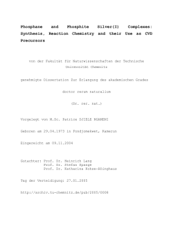 Phosphane and Phosphite Silver(I) Complexes: Synthesis, Reaction