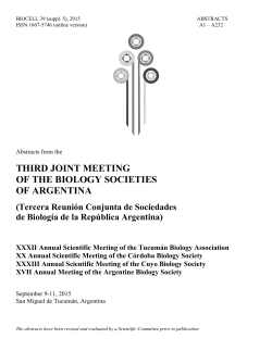 third joint meeting of the biology societies of argentina