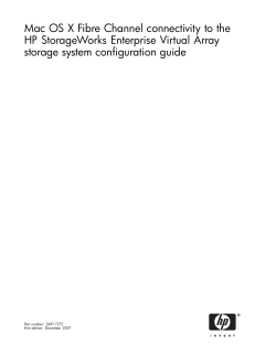 Mac OS X Fibre Channel connectivity to the HP