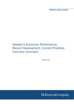 Sweden`s Economic Performance: Recent Development, Current