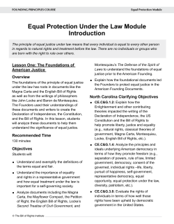 Equal Protection Under the Law Module Introduction