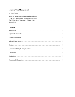 Invasive Vine Management - National Center for Smart Growth