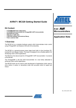 AVR471: MC320 Getting Started Guide