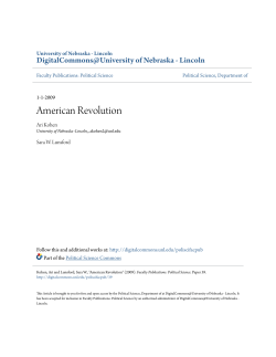 American Revolution - DigitalCommons@University of Nebraska