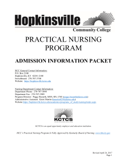 PN Admission Packet - Hopkinsville Community College