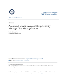 Adolescent Interest in Alcohol Responsibility Messages