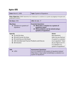Algebra Unit7 LessonPlans-SystemsofEquations