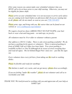 to read volunteer guidelines