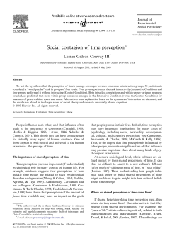 Social contagion of time perception