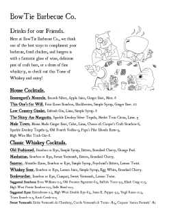 Drinks Menu - Bowtie Barbecue